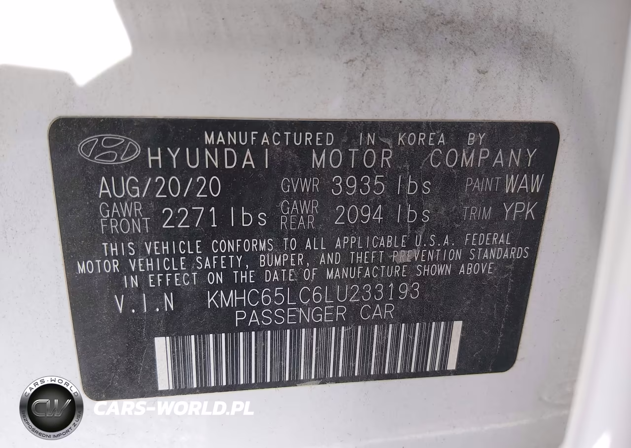 2020 Hyundai Ioniq Hybrid Blue VIN:KMHC65LC6LU233193 - 9