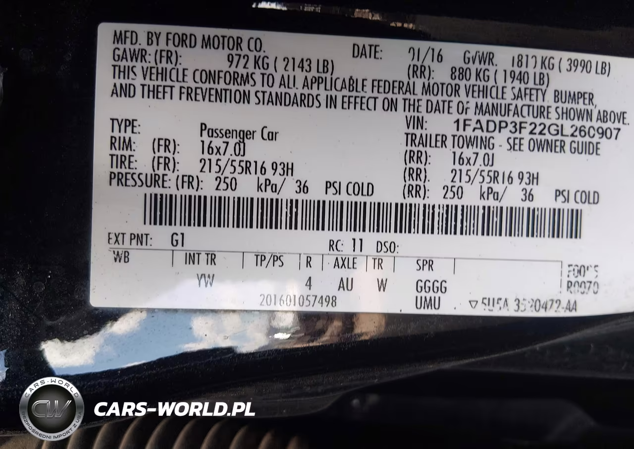 2016 Ford Focus Se VIN:1FADP3F22GL260907 - 9
