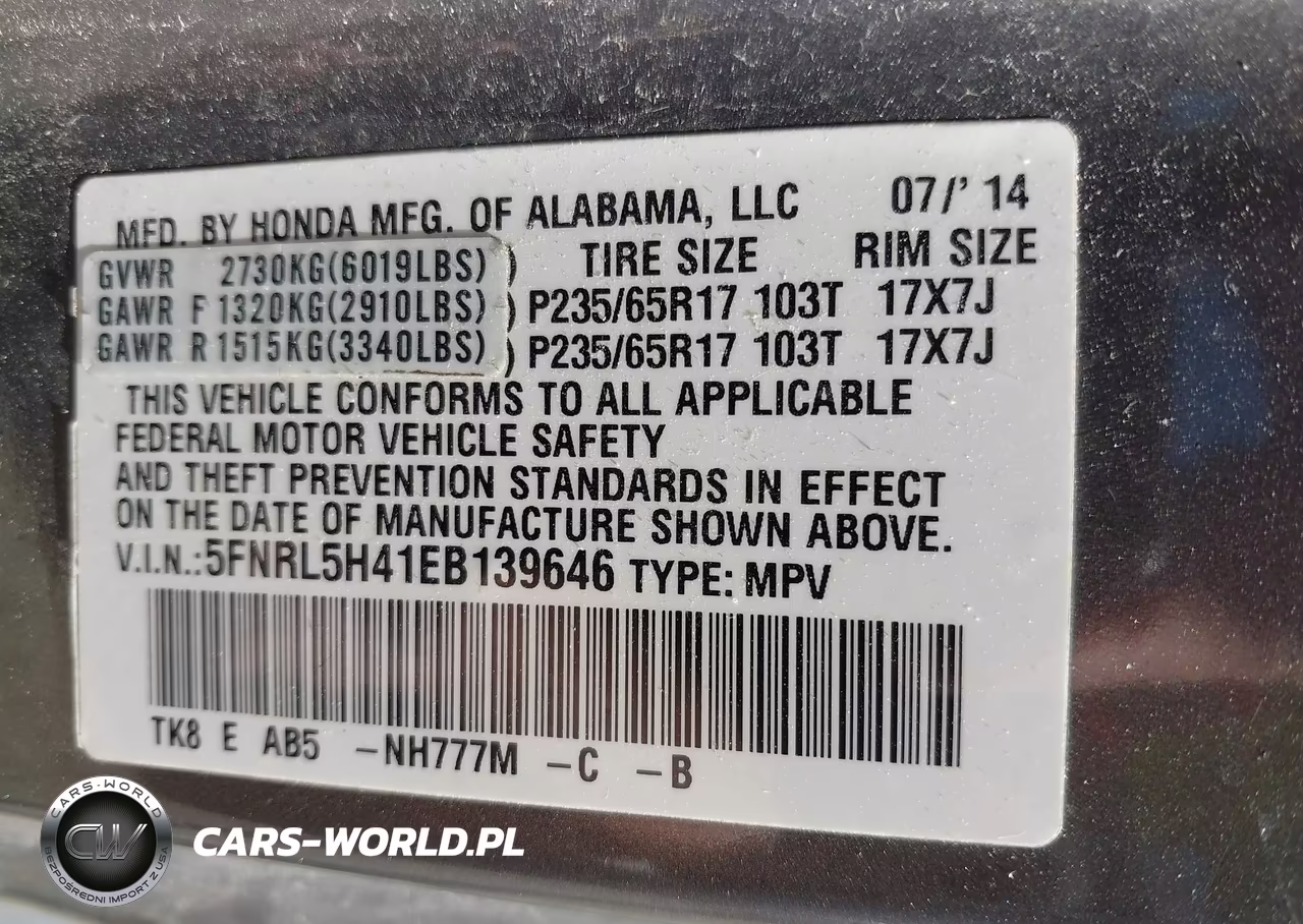 2014 Honda Odyssey Ex VIN:5FNRL5H41EB139646 - 9