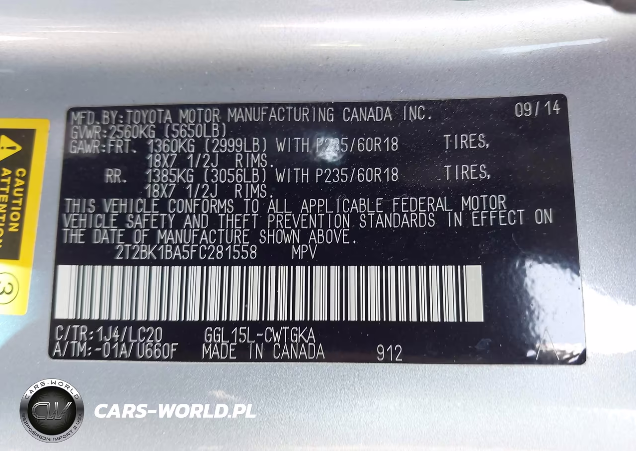 2015 Lexus Rx 350 VIN:2T2BK1BA5FC281558 - 9