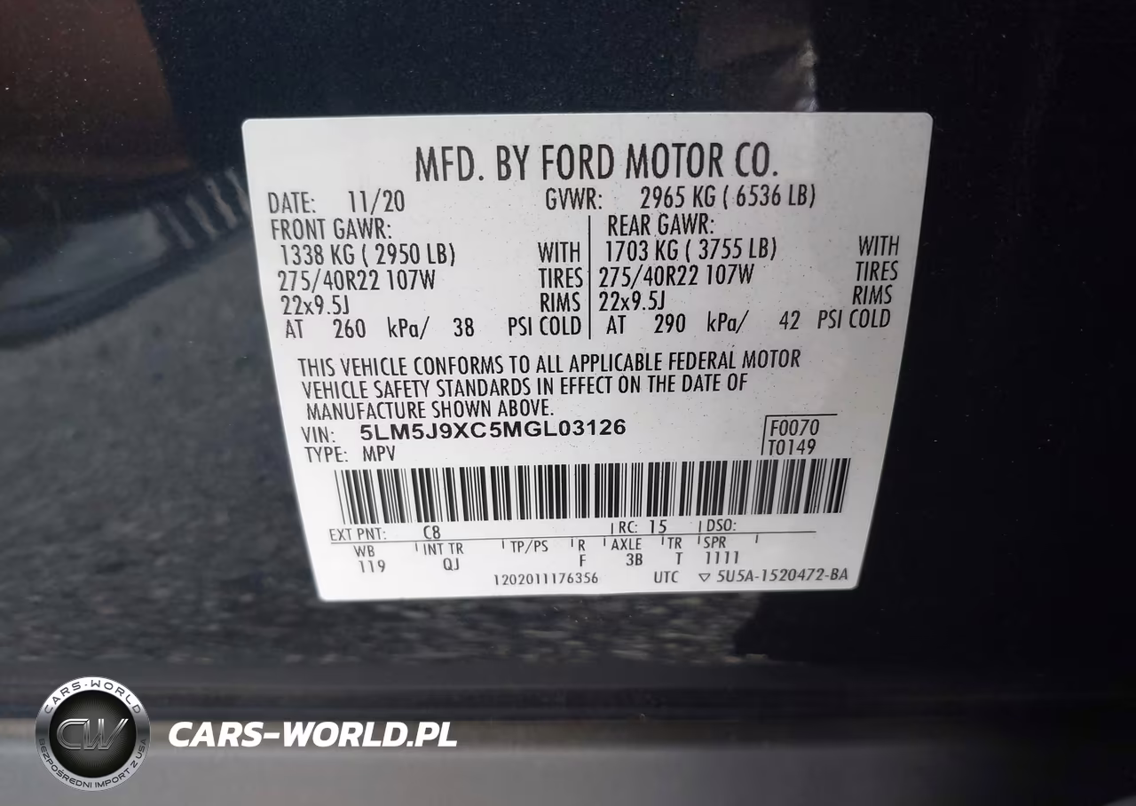 2021 Lincoln Aviator Black Label VIN:5LM5J9XC5MGL03126 - 9