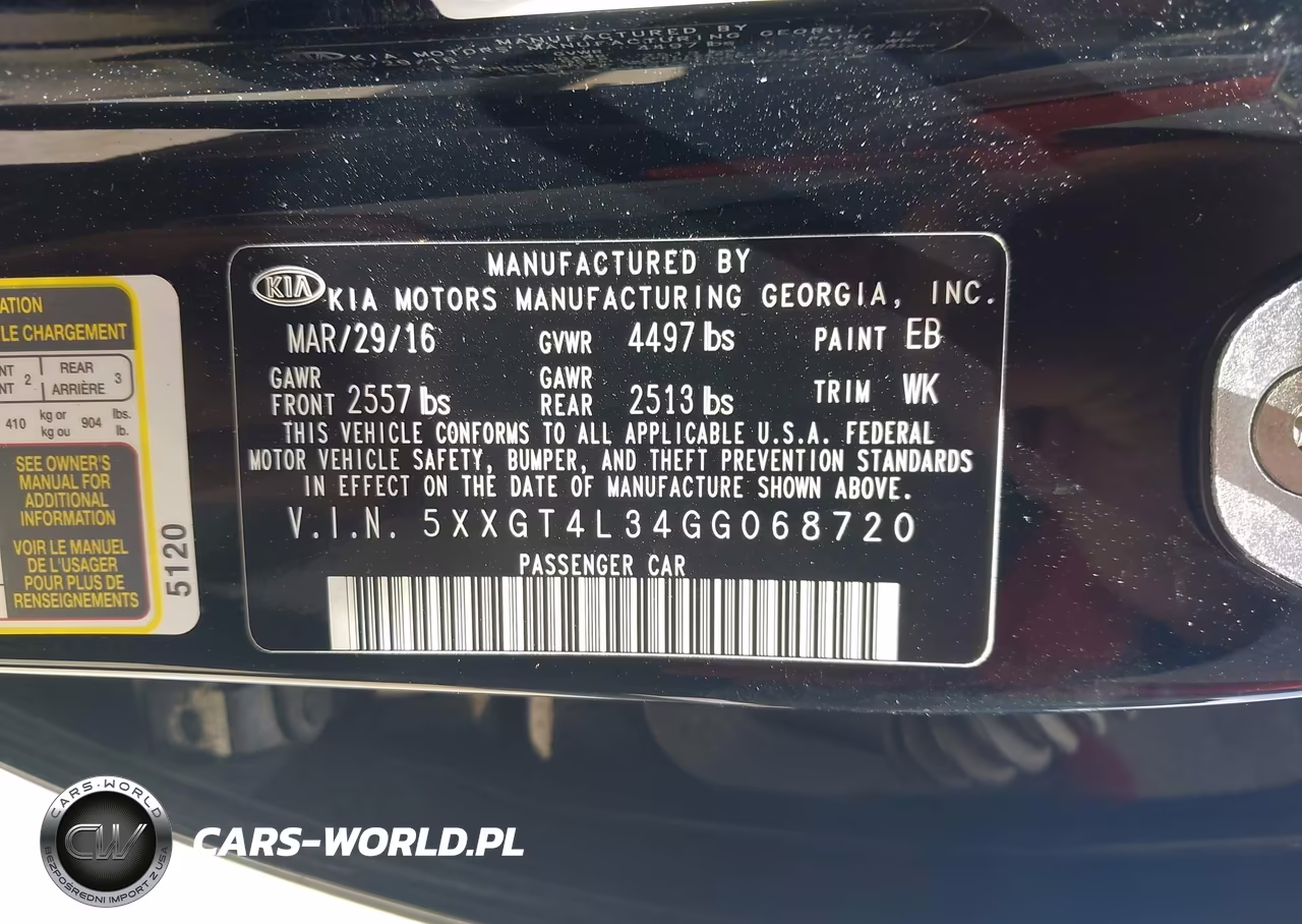 2016 Kia Optima Lx VIN:5XXGT4L34GG068720 - 9