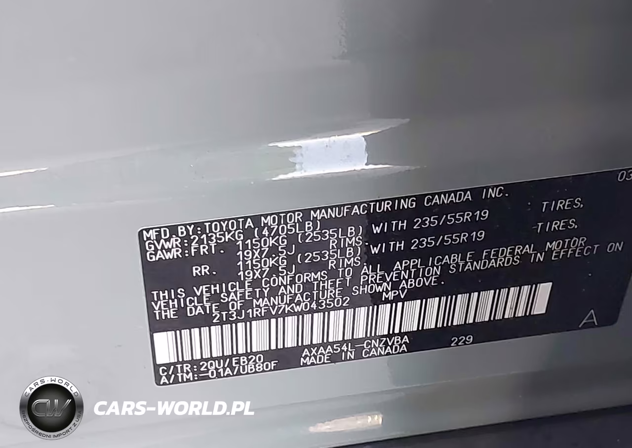 2019 Toyota Rav4 Adventure VIN:2T3J1RFV7KW043502 - 9