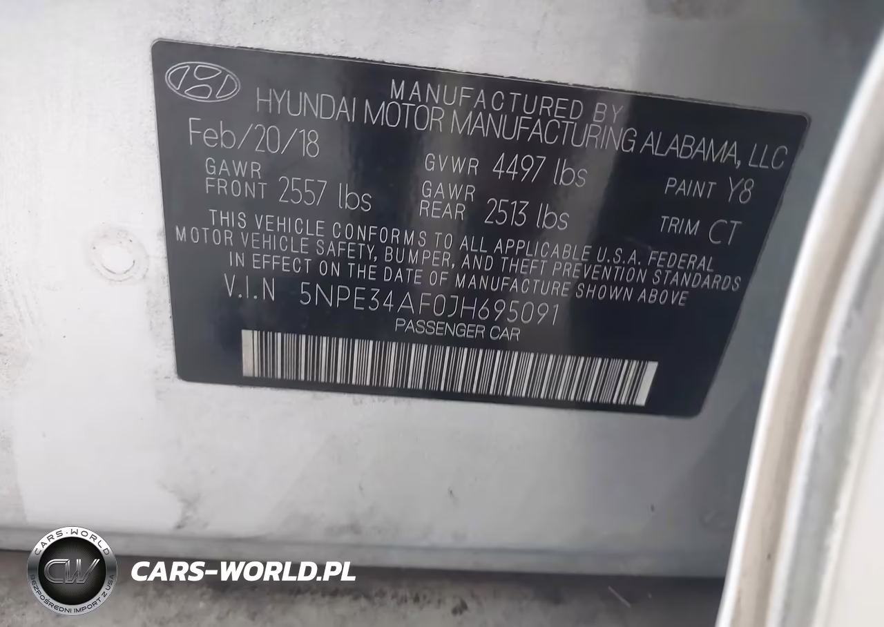 2018 Hyundai Sonata Sport VIN:5NPE34AF0JH695091 - 9