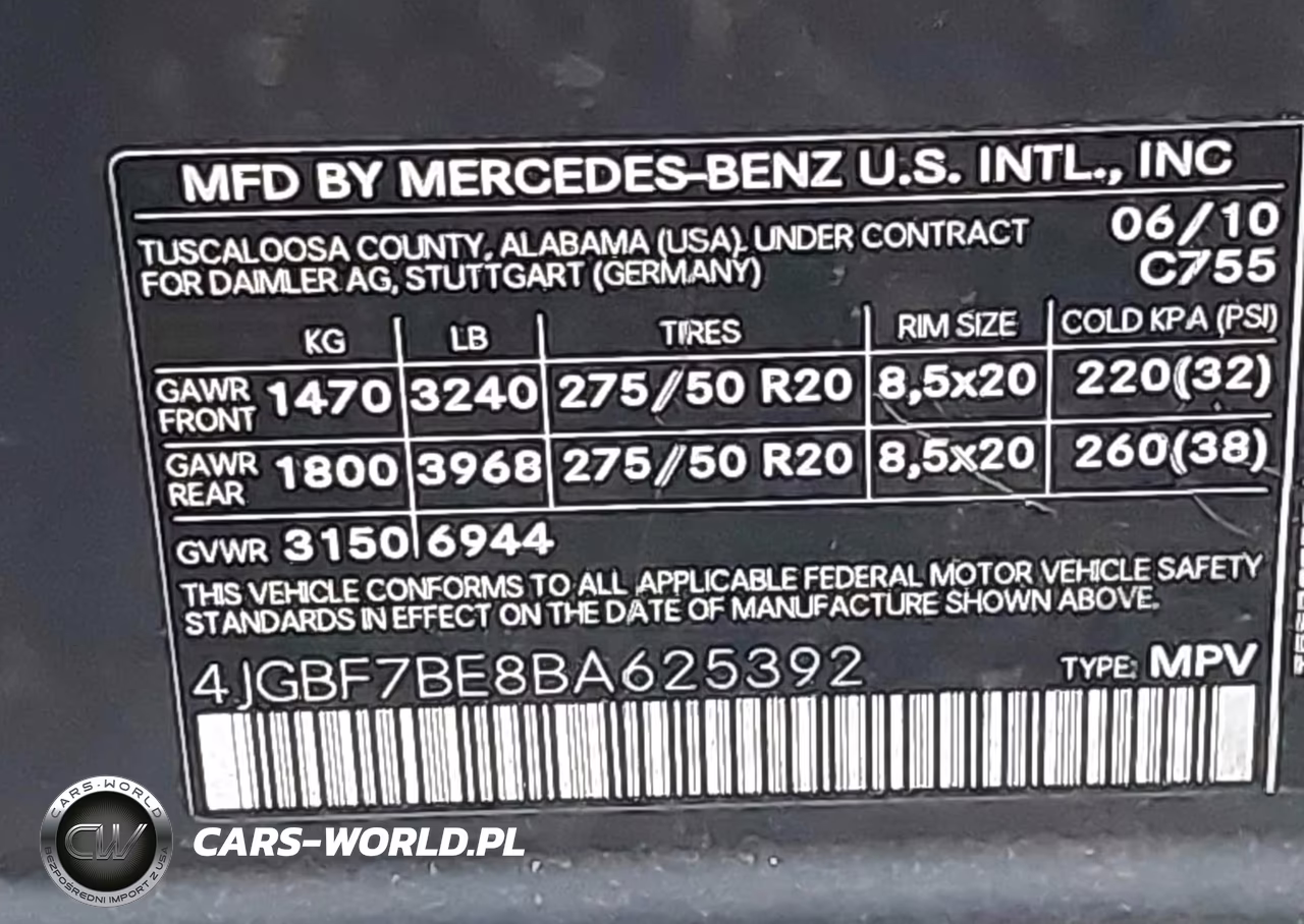 2011 Mercedes-Benz Gl 450 4Matic VIN:4JGBF7BE8BA625392 - 9