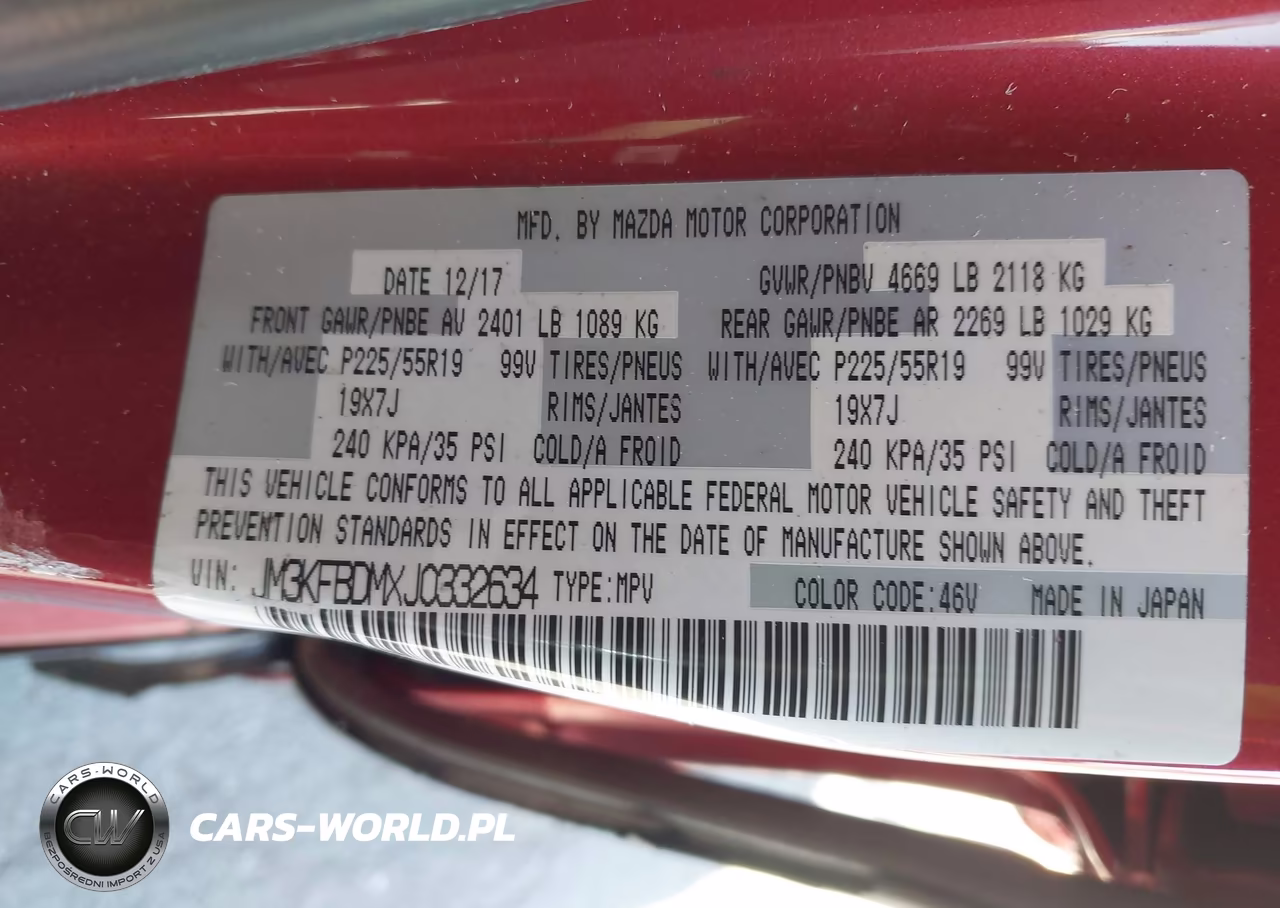 2018 Mazda Cx-5 Grand Touring VIN:JM3KFBDMXJ0332634 - 9