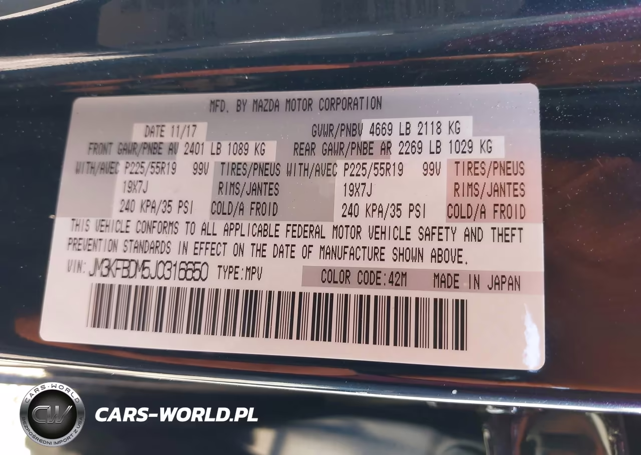 2018 Mazda Cx-5 Grand Touring VIN:JM3KFBDM5J0316650 - 9