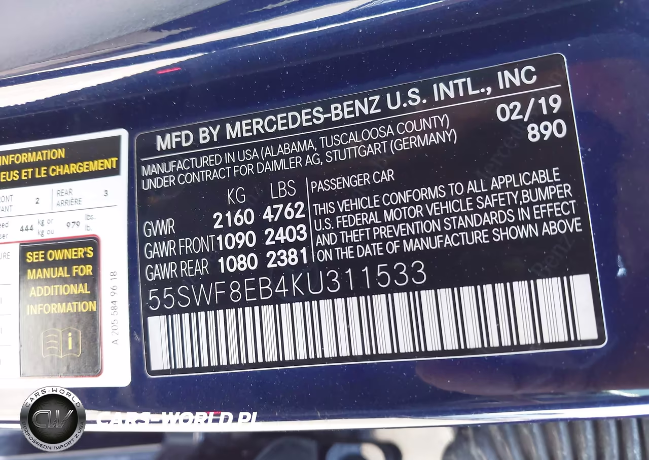 2019 Mercedes-Benz C 300 4Matic VIN:55SWF8EB4KU311533 - 9