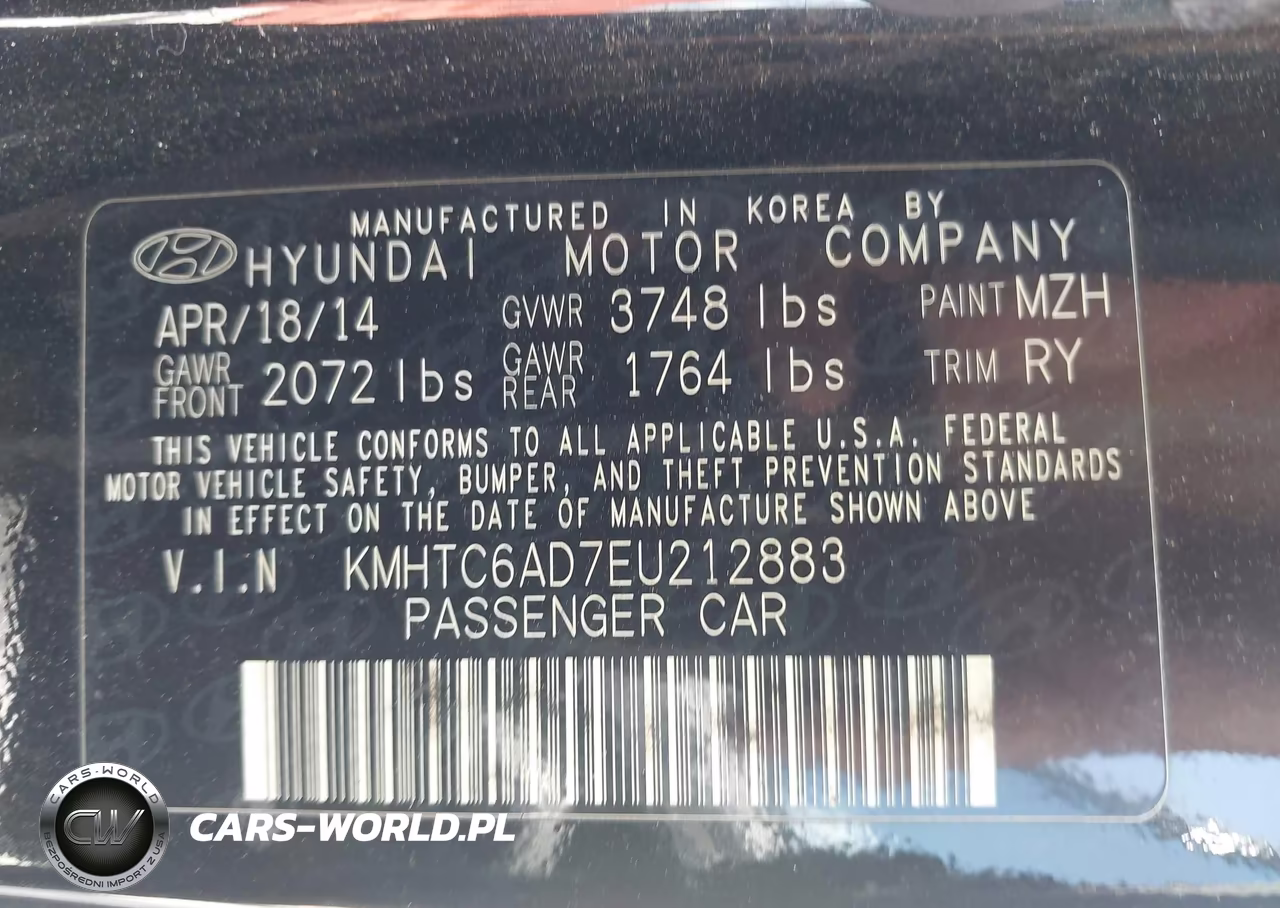 2014 Hyundai Veloster Flex W-Black VIN:KMHTC6AD7EU212883 - 9