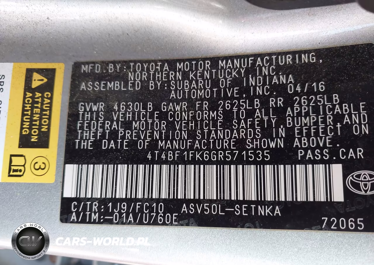 2016 Toyota Camry Le VIN:4T4BF1FK6GR571535 - 9