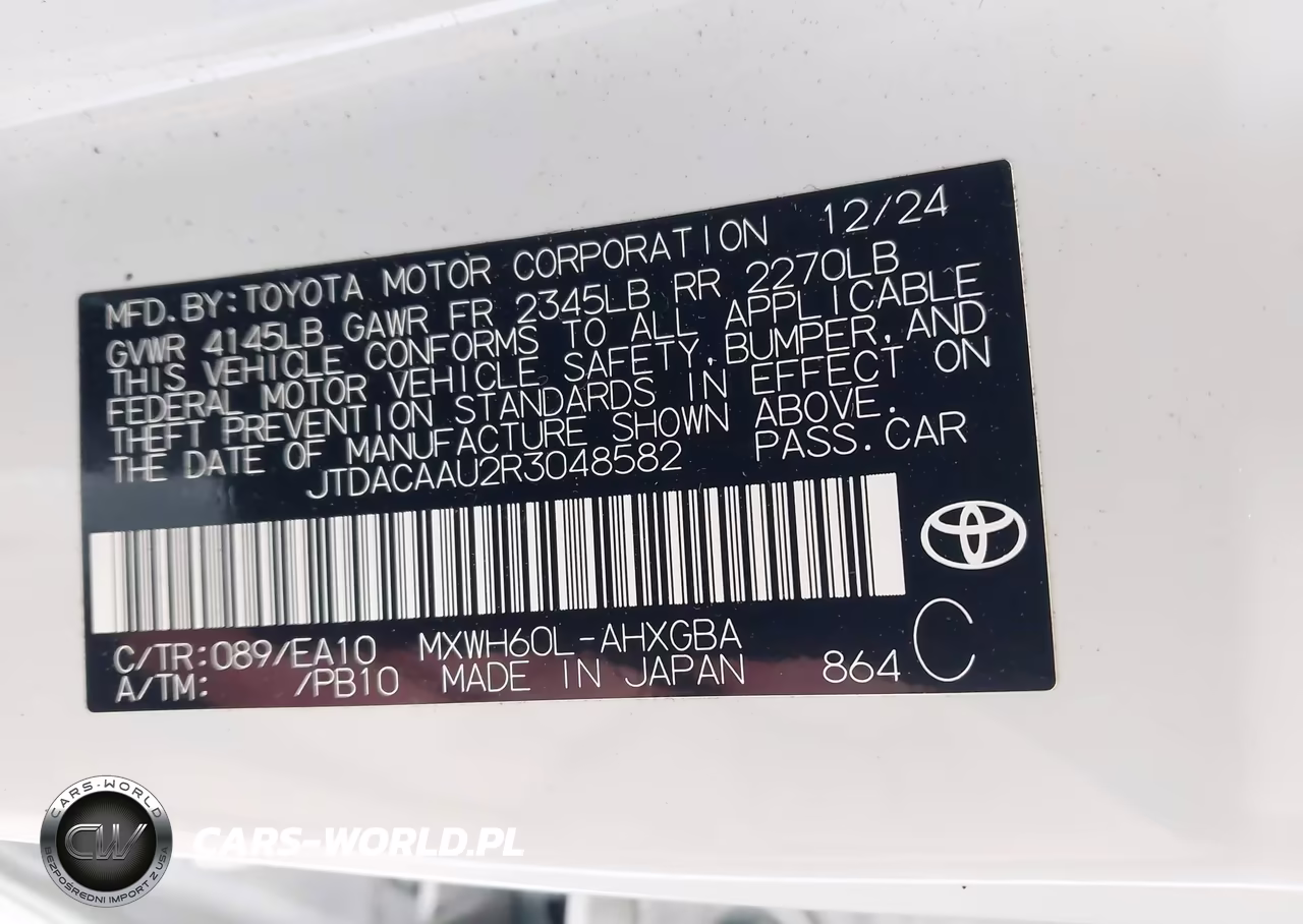 2024 Toyota Prius Xle VIN:JTDACAAU2R3048582 - 9