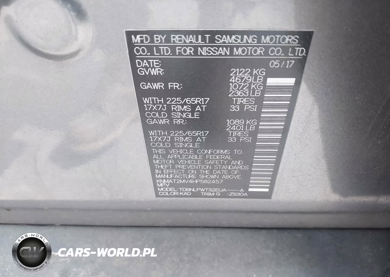 2017 Nissan Rogue S VIN:KNMAT2MV4HP582457 - 9