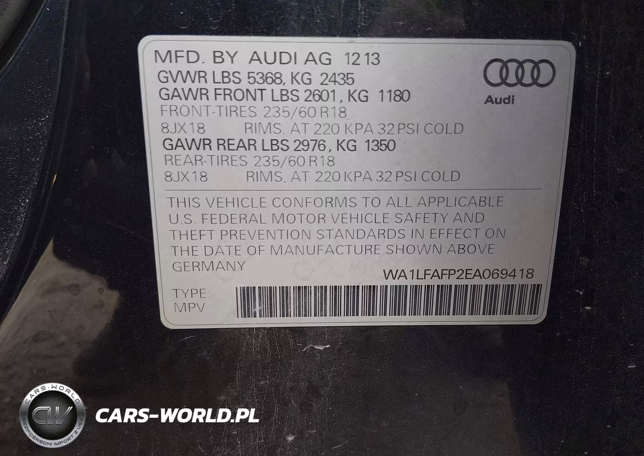 2014 Audi Q5 2.0T Premium VIN:WA1LFAFP2EA069418 - 9
