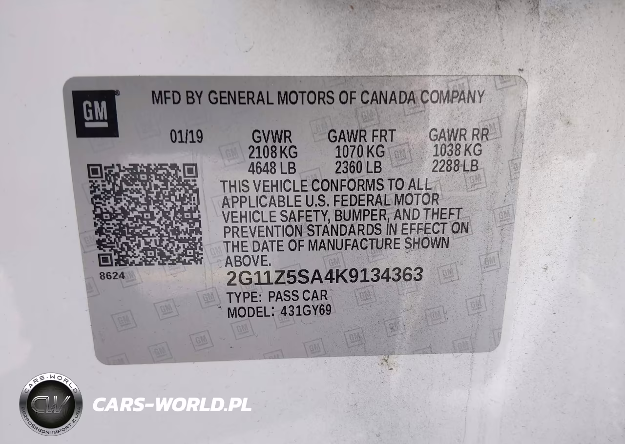 2019 Chevrolet Impala Lt VIN:2G11Z5SA4K9134363 - 9