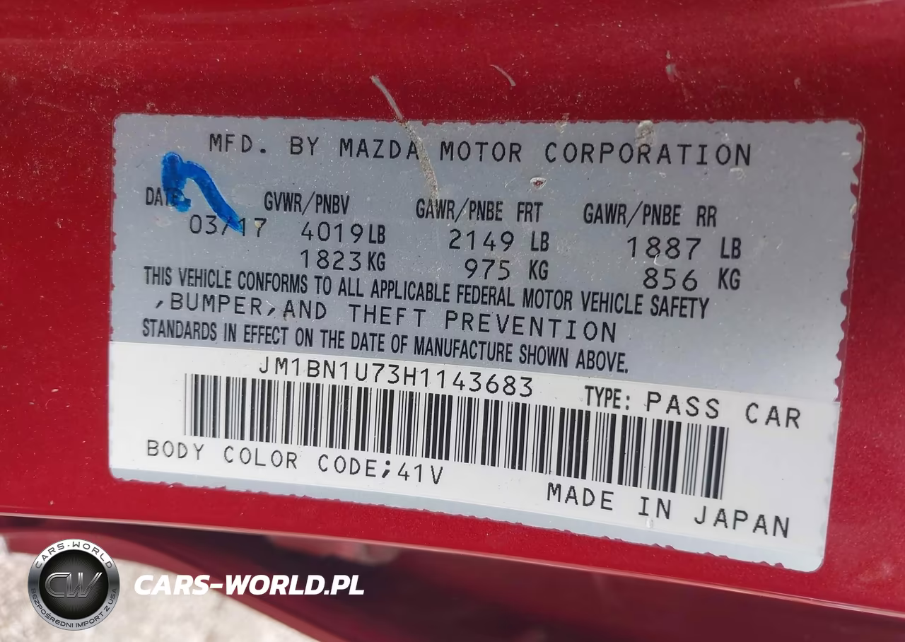 2017 Mazda Mazda3 Sport VIN:JM1BN1U73H1143683 - 9