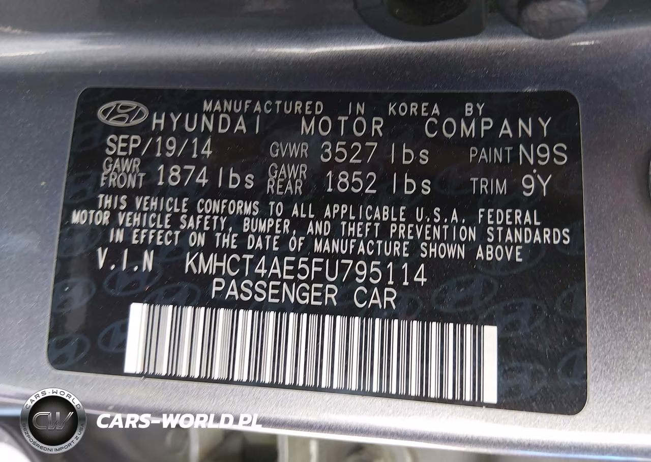 2015 Hyundai Accent Gls VIN:KMHCT4AE5FU795114 - 9