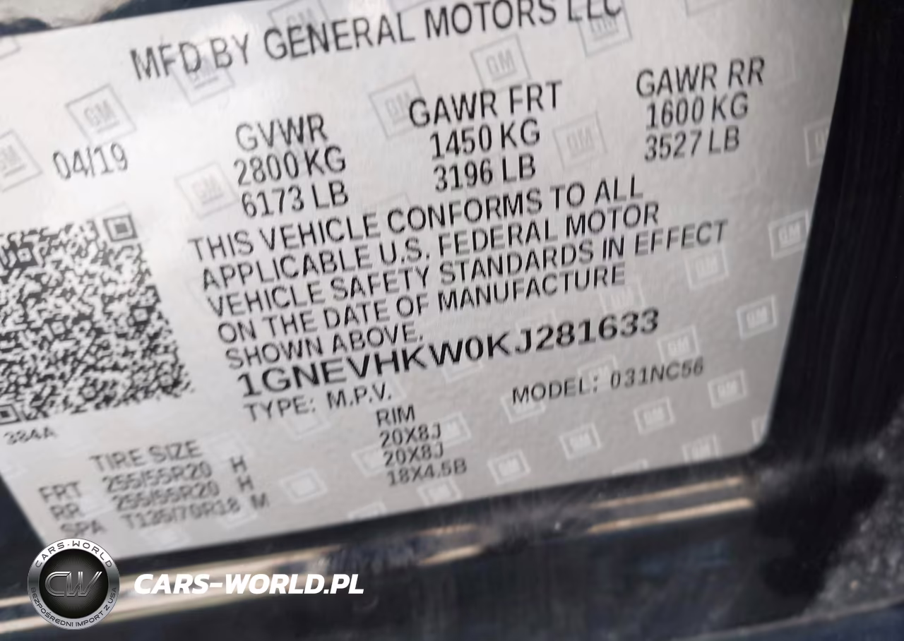 2019 Chevrolet Traverse 3Lt VIN:1GNEVHKW0KJ281633 - 9