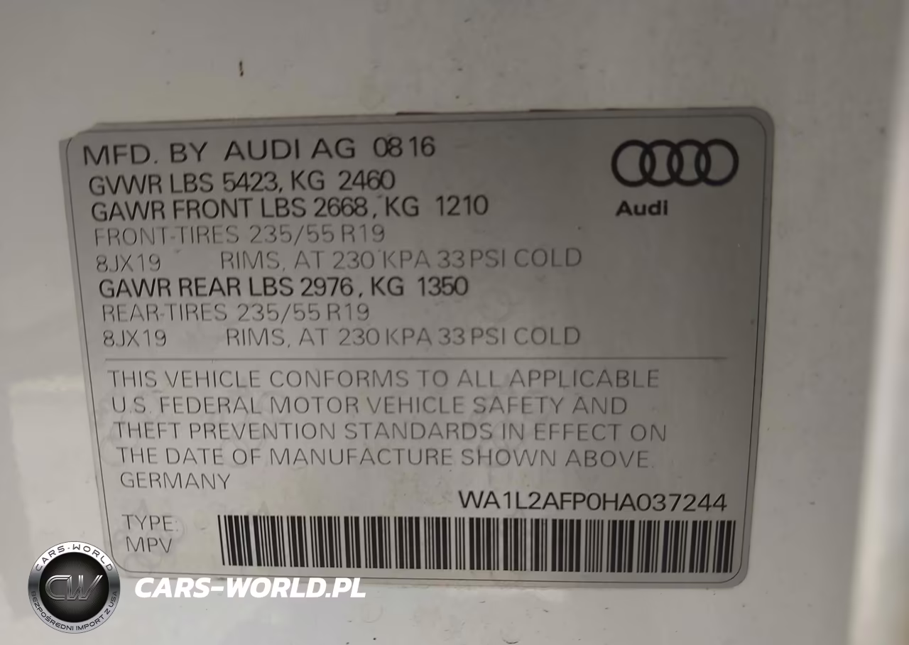 2017 Audi Q5 2.0T Premium VIN:WA1L2AFP0HA037244 - 9