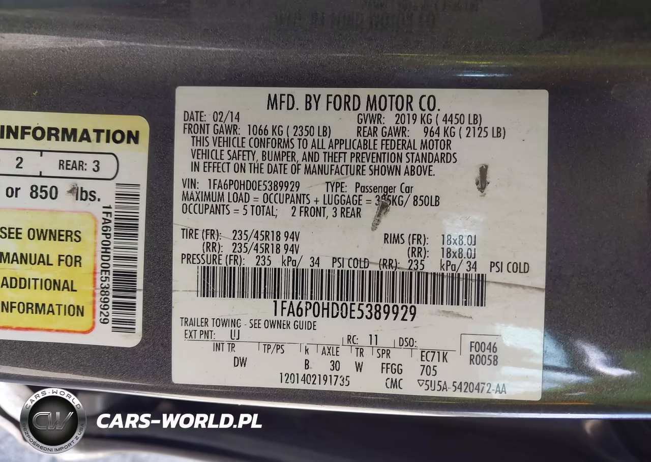 2014 Ford Fusion Se VIN:1FA6P0HD0E5389929 - 9