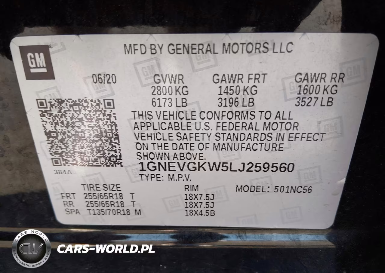 2020 Chevrolet Traverse Awd Lt Cloth VIN:1GNEVGKW5LJ259560 - 9