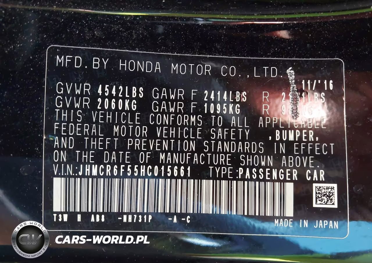 2017 Honda Accord Hybrid Ex-L VIN:JHMCR6F55HC015661 - 9