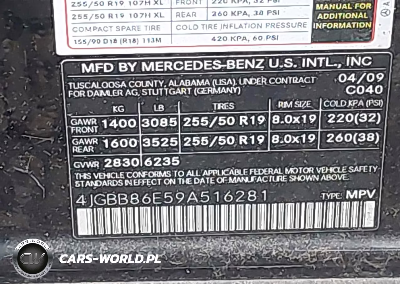 2009 Mercedes-Benz Ml 350 4Matic VIN:4JGBB86E59A516281 - 9