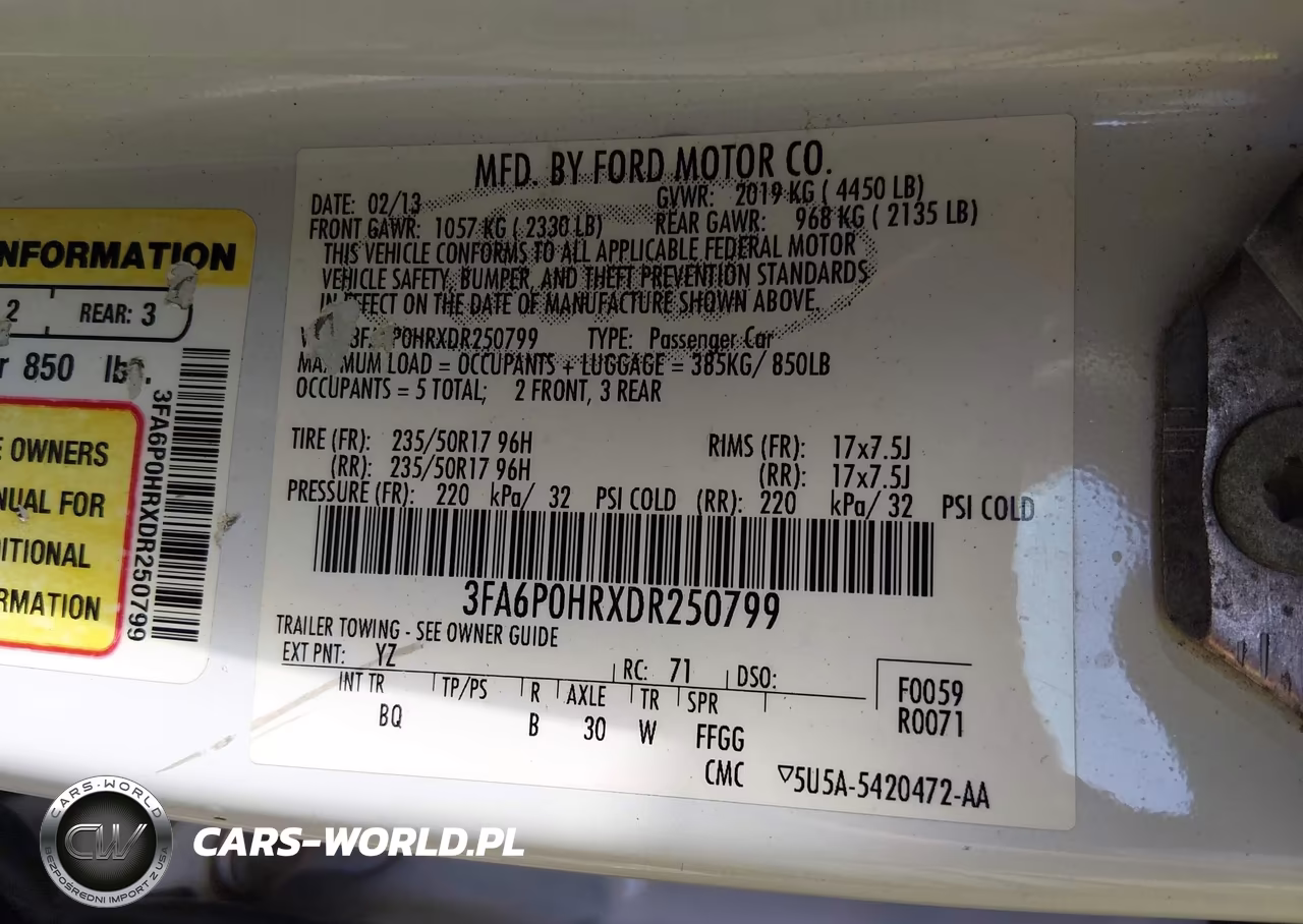 2013 Ford Fusion Se VIN:3FA6P0HRXDR250799 - 9