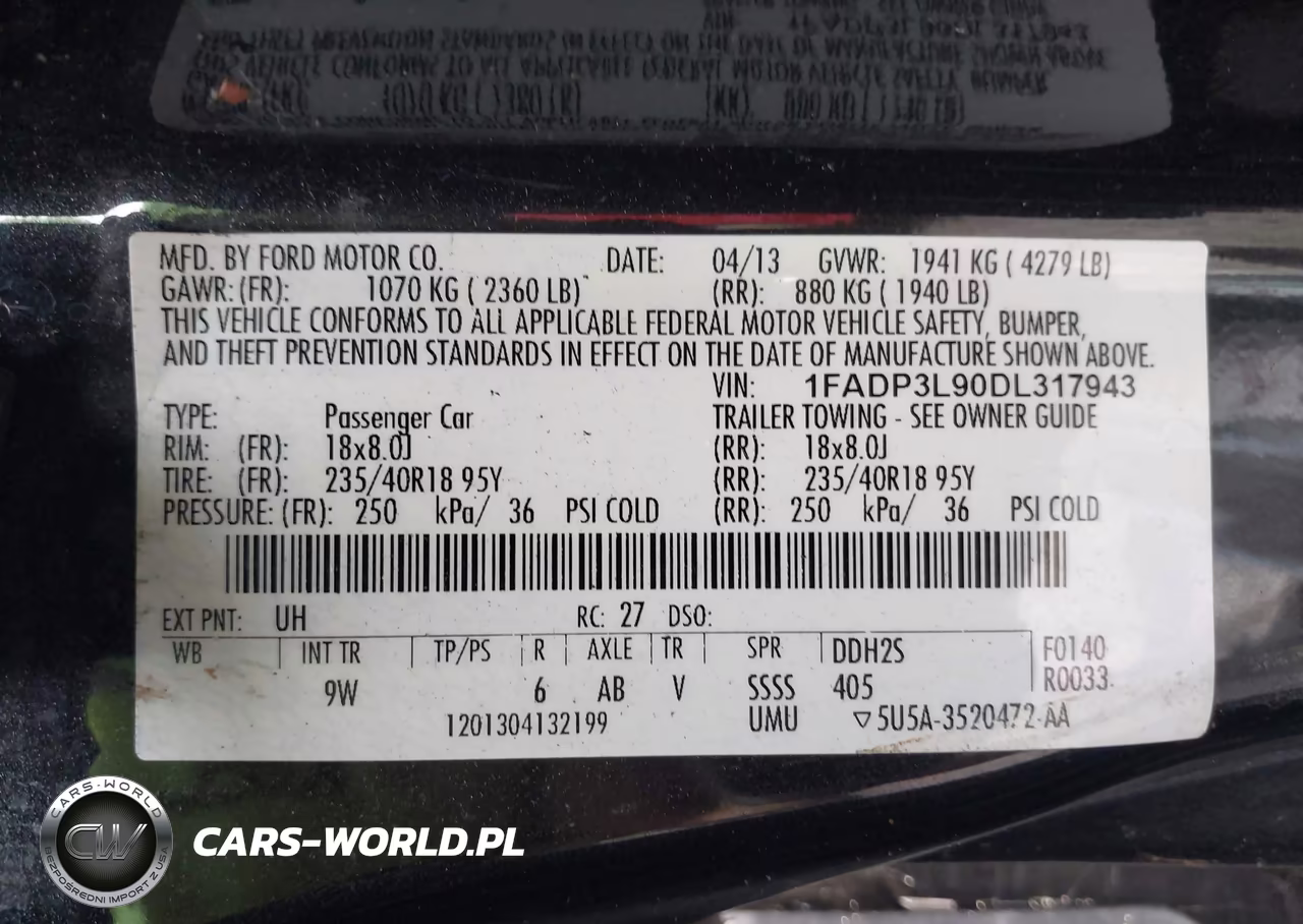 2013 Ford Focus St VIN:1FADP3L90DL317943 - 9