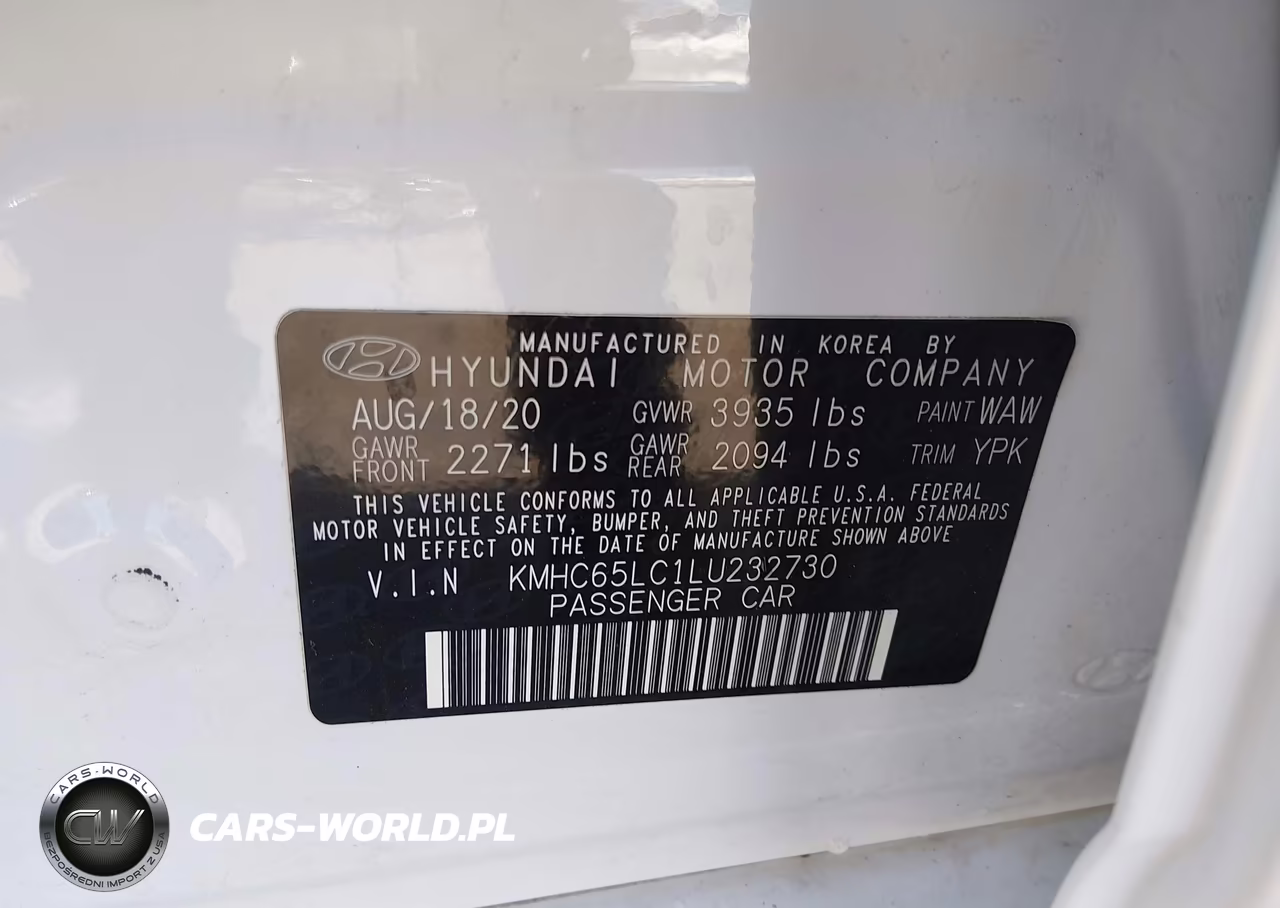 2020 Hyundai Ioniq Hybrid Blue VIN:KMHC65LC1LU232730 - 9