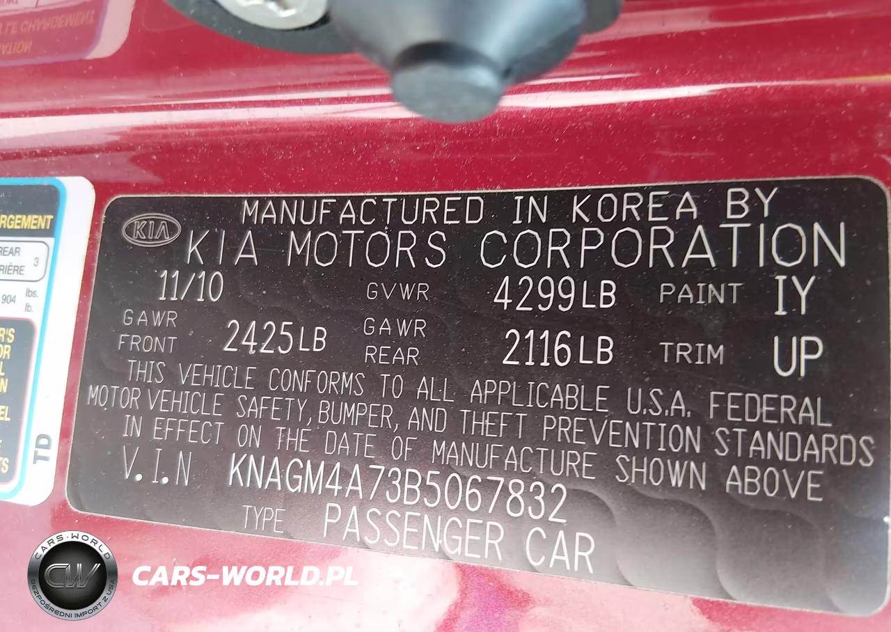 2011 Kia Optima Lx VIN:KNAGM4A73B5067832 - 9