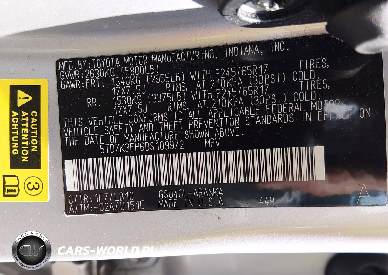 2013 Toyota Highlander Se V6 VIN:5TDZK3EH6DS109972 - 9