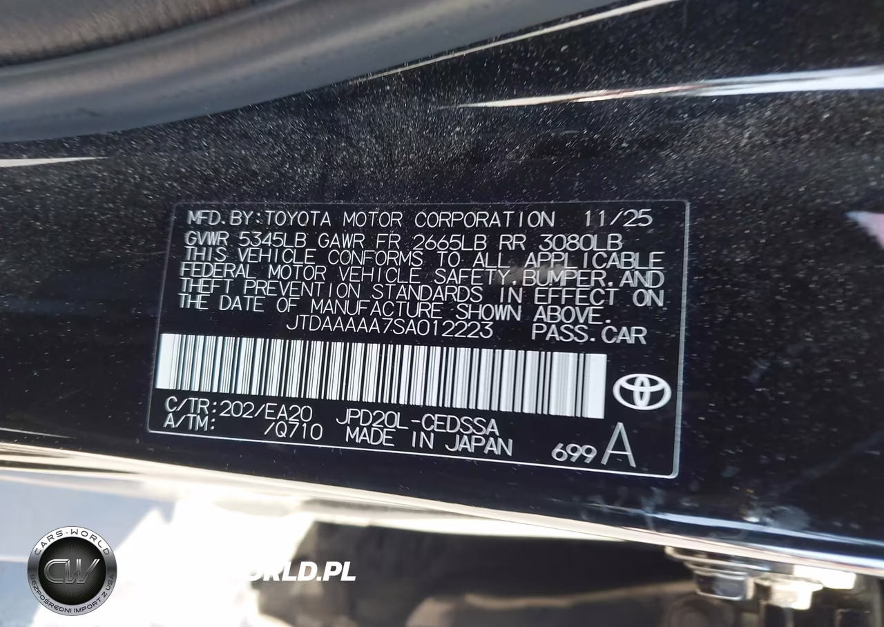 2025 Toyota Mirai Xle VIN:JTDAAAAA7SA012223 - 9