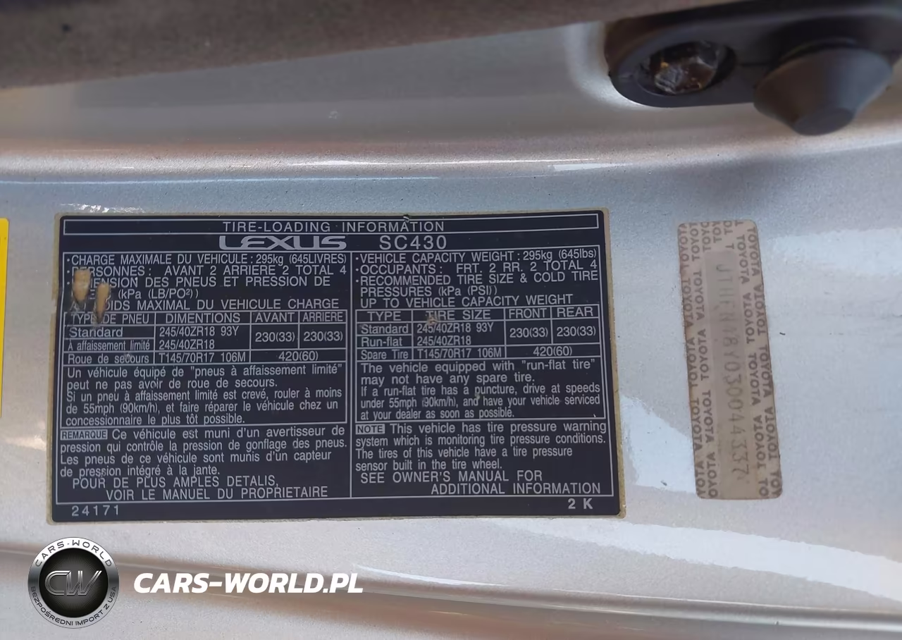 2003 Lexus Sc 430 VIN:JTHFN48Y030044337 - 9