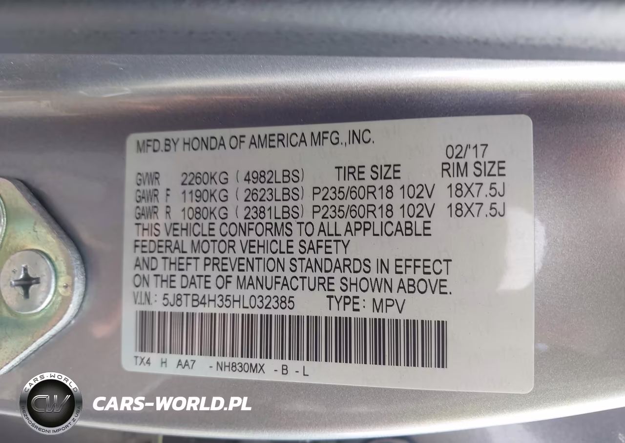 2017 Acura Rdx Acurawatch Plus Package VIN:5J8TB4H35HL032385 - 9