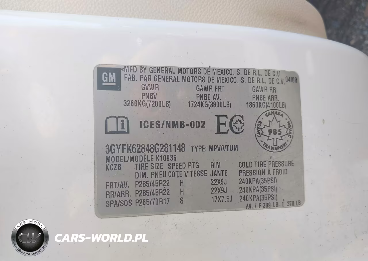 2008 Cadillac Escalade Ext Standard VIN:3GYFK62848G281148 - 9