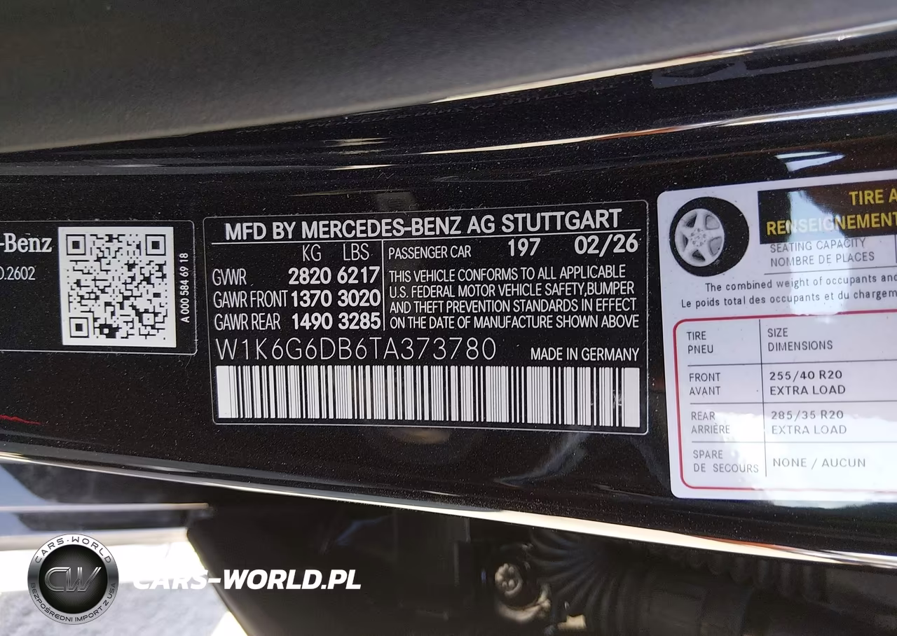 2026 Mercedes-Benz S 500 4Matic VIN:W1K6G6DB6TA373780 - 9