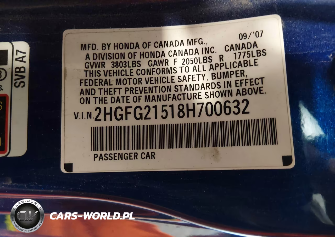 2008 Honda Civic Si VIN:2HGFG21518H700632 - 9