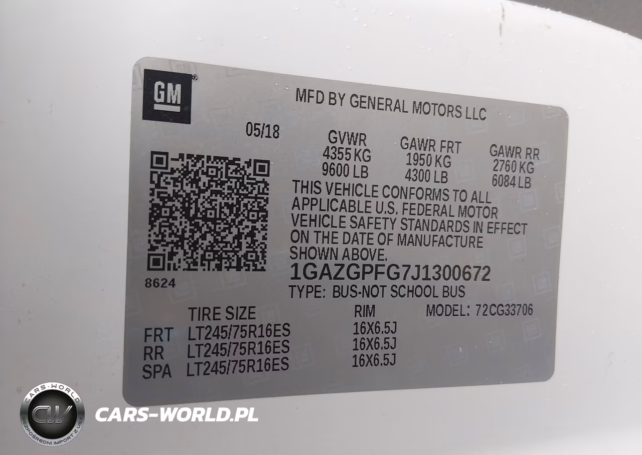 2018 Chevrolet Express 3500 Lt VIN:1GAZGPFG7J1300672 - 9