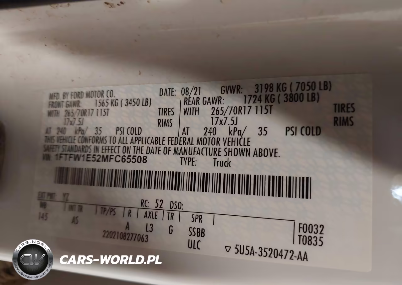 2021 Ford F-150 Xl VIN:1FTFW1E52MFC65508 - 9