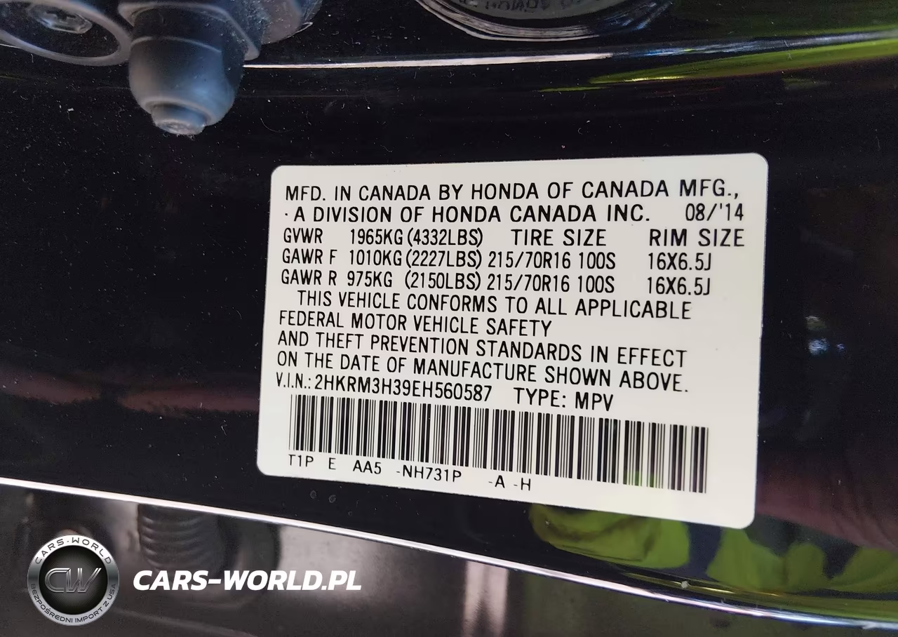 2014 Honda Cr-V Lx VIN:2HKRM3H39EH560587 - 9