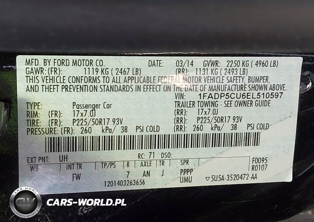 2014 Ford C-Max Energi Sel VIN:1FADP5CU6EL510597 - 9