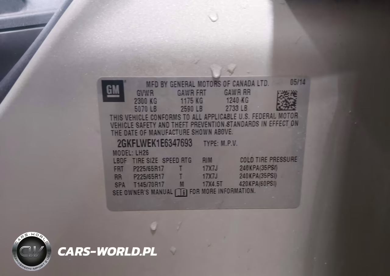 2014 GMC Terrain Sle-2 VIN:2GKFLWEK1E6347693 - 9