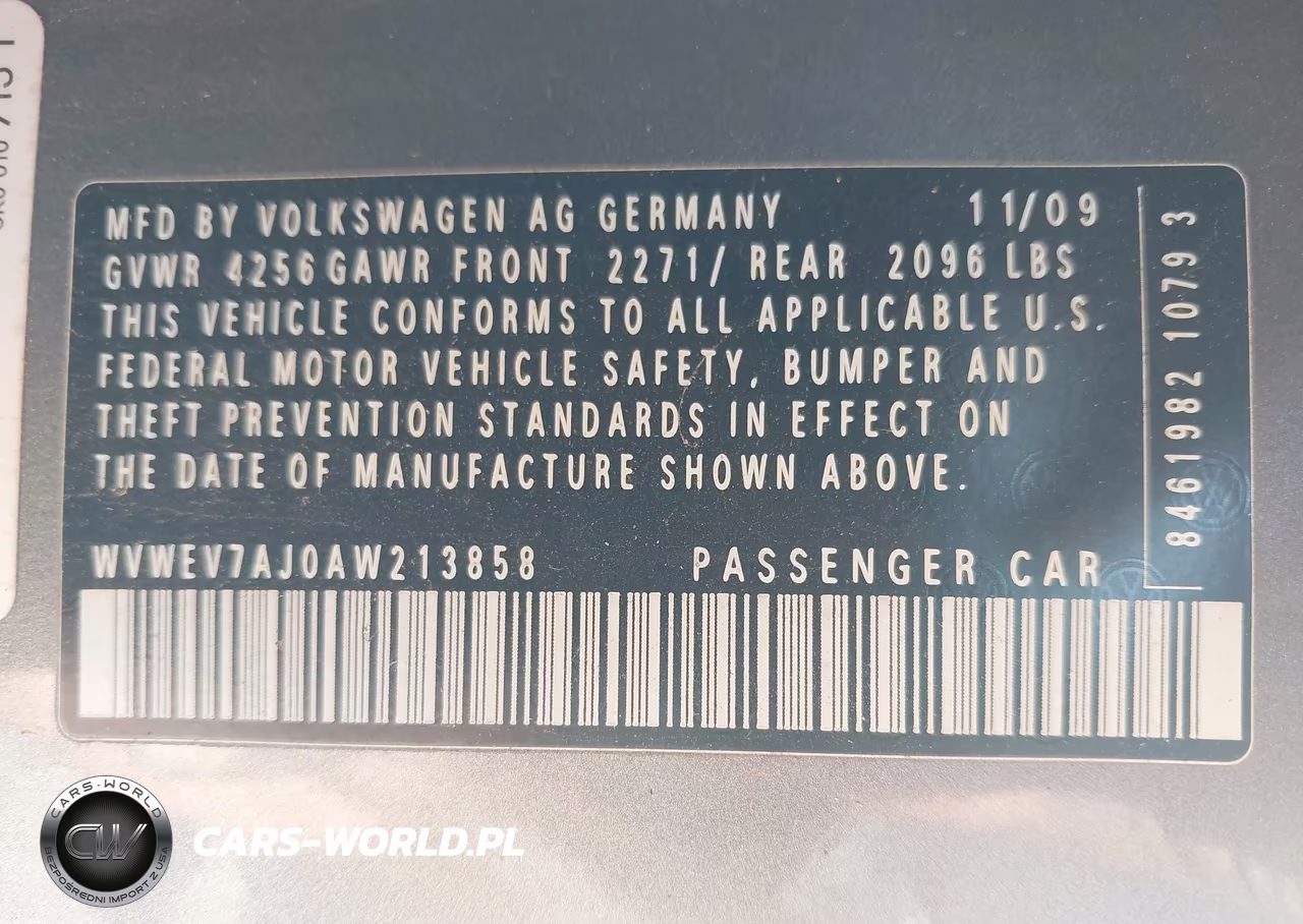 2010 Volkswagen Gti 2-Door VIN:WVWEV7AJ0AW213858 - 9