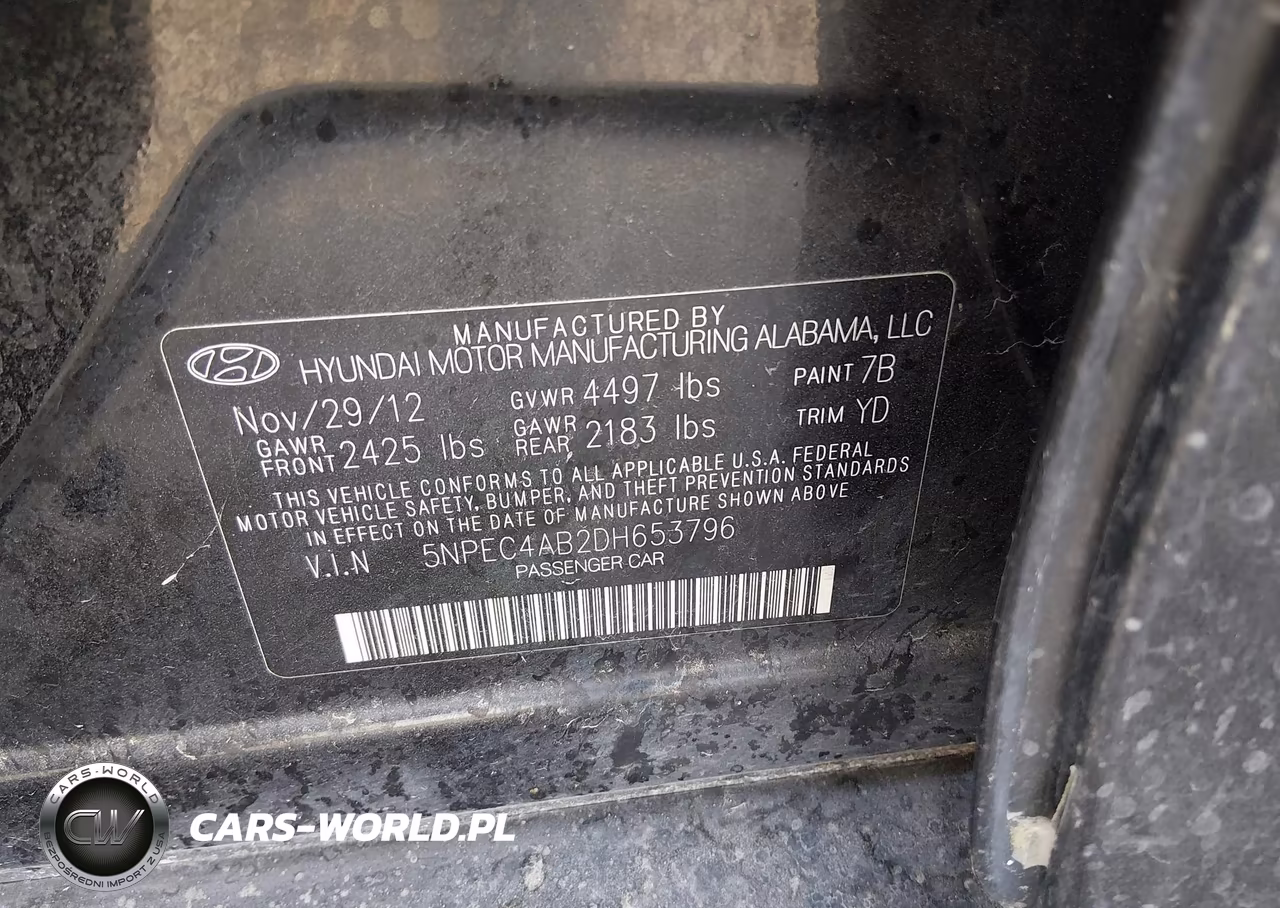 2013 Hyundai Sonata Limited 2.0T VIN:5NPEC4AB2DH653796 - 9