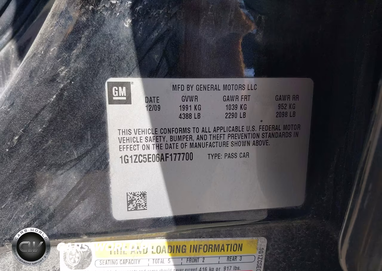 2010 Chevrolet Malibu Lt VIN:1G1ZC5E06AF177700 - 9