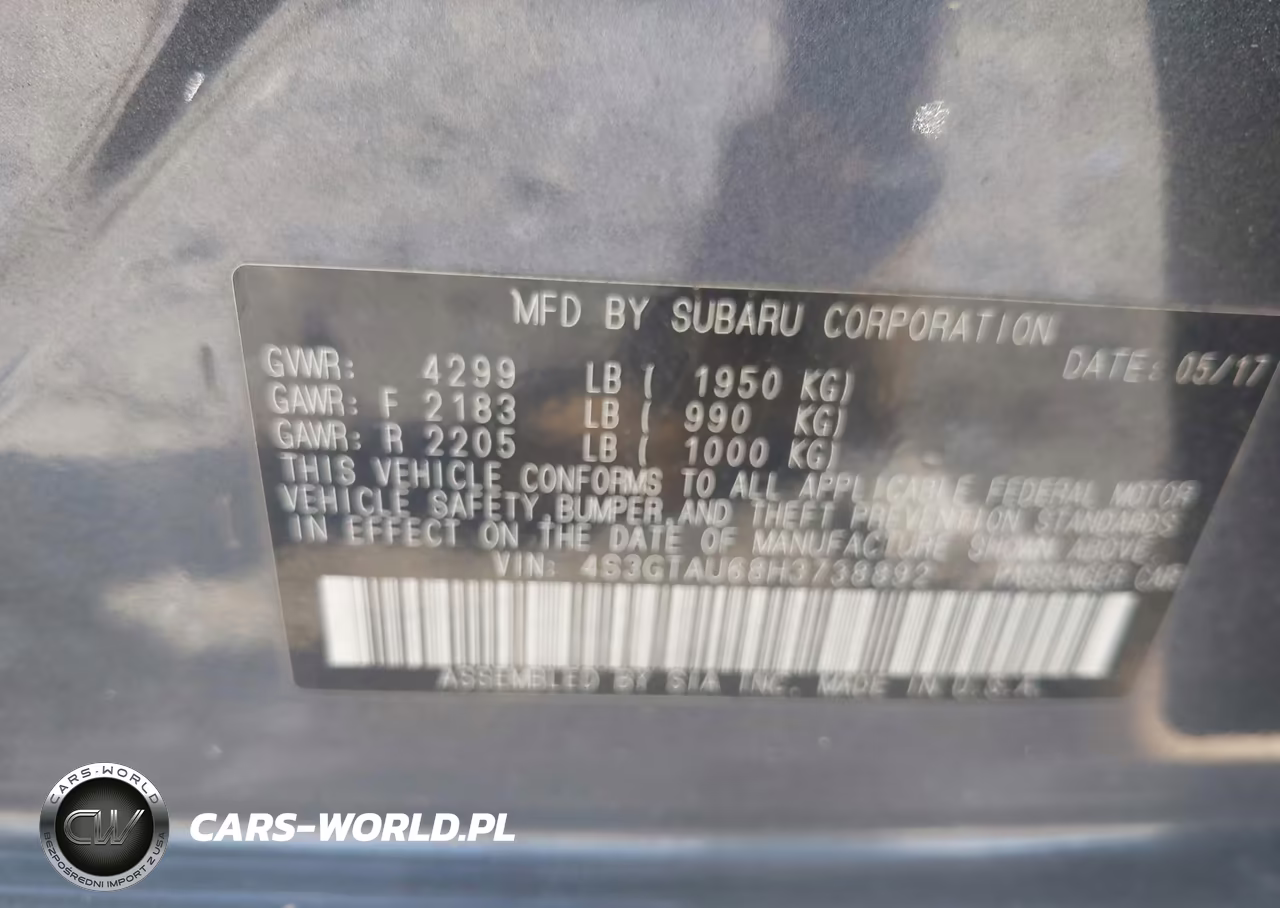 2017 Subaru Impreza 2.0I Limited VIN:4S3GTAU68H3738892 - 9