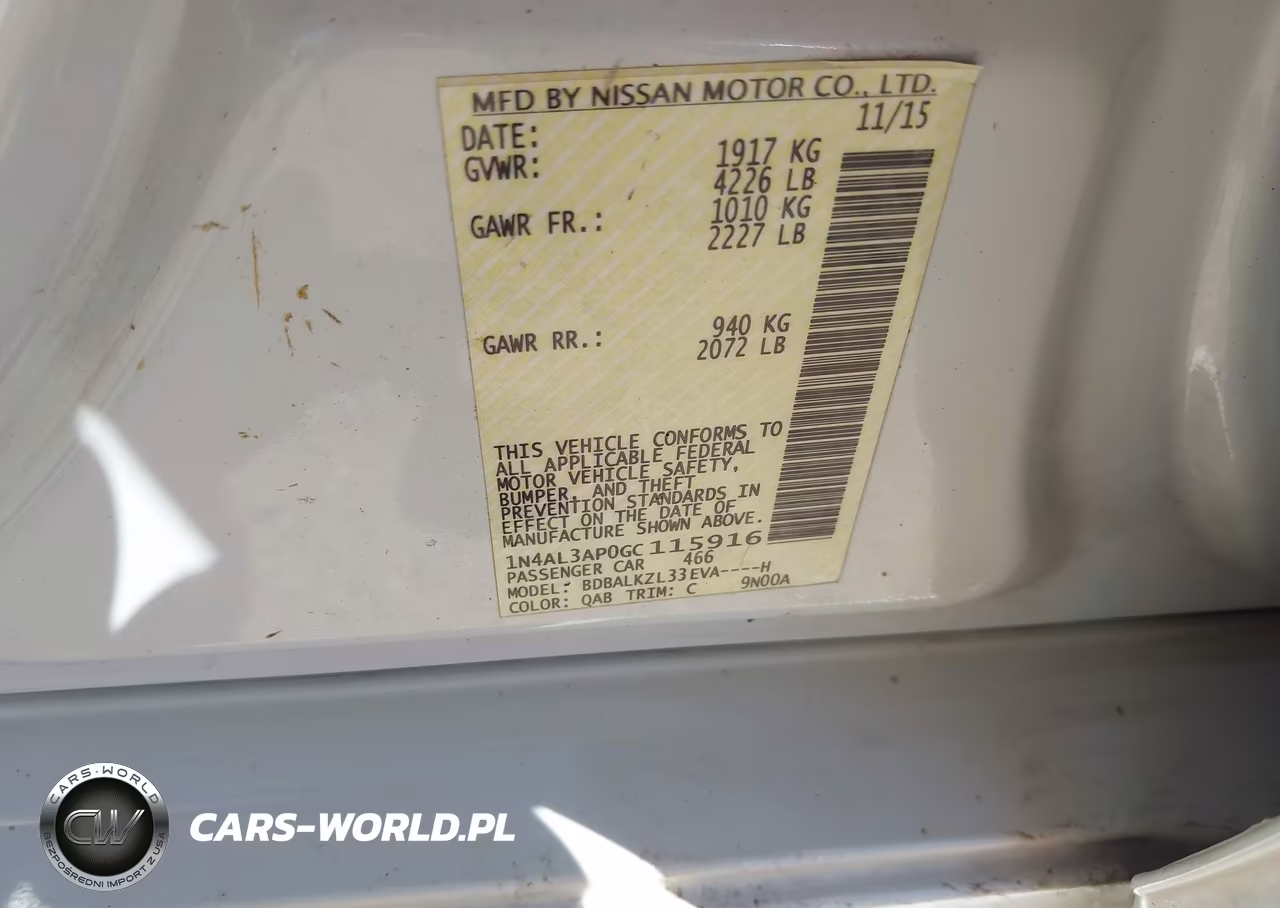2016 Nissan Altima 2.5 Sv VIN:1N4AL3AP0GC115916 - 9