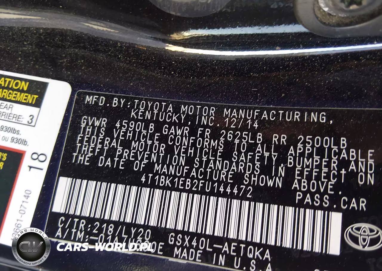 2015 Toyota Avalon Xle Touring Se VIN:4T1BK1EB2FU144472 - 9