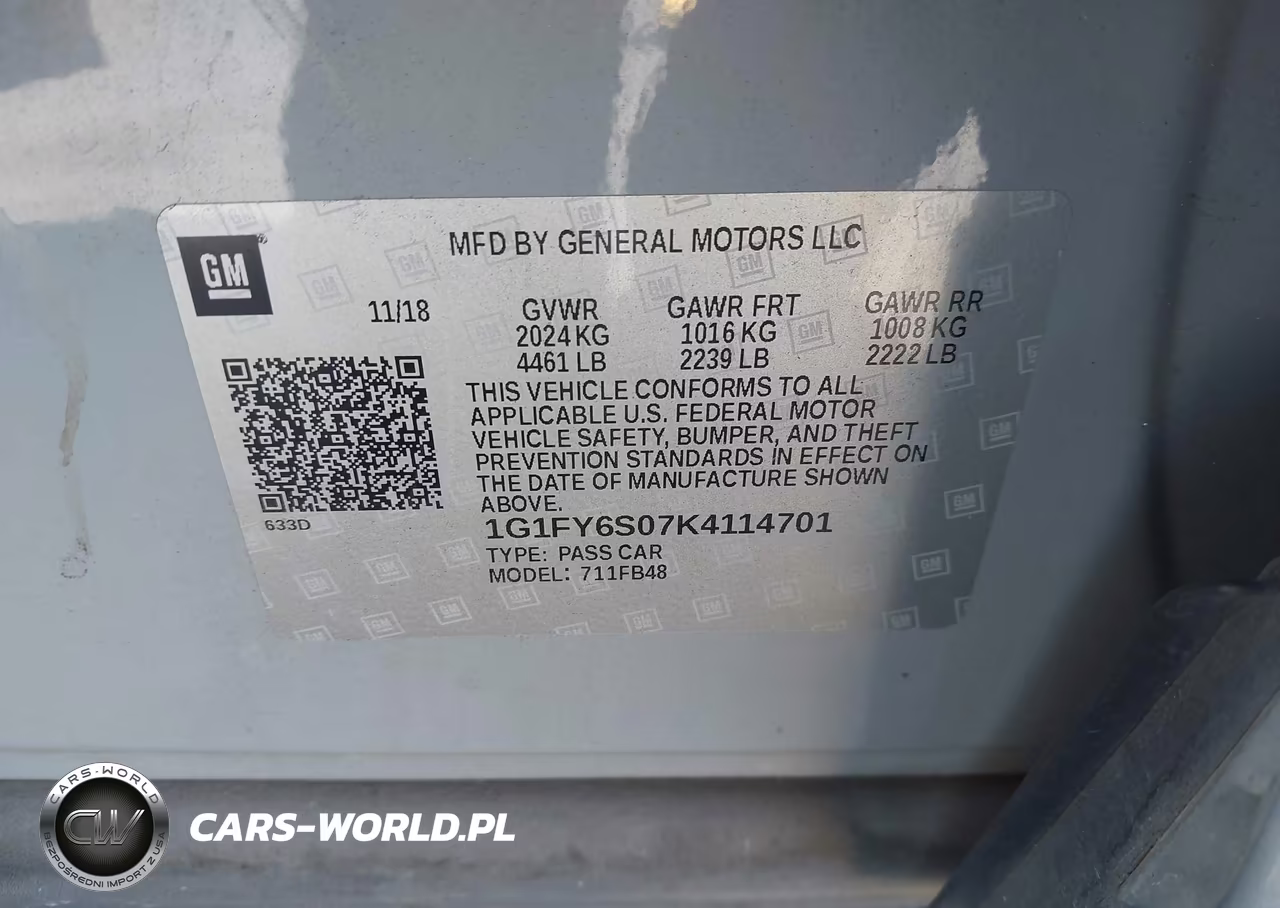 2019 Chevrolet Bolt Ev Lt VIN:1G1FY6S07K4114701 - 9