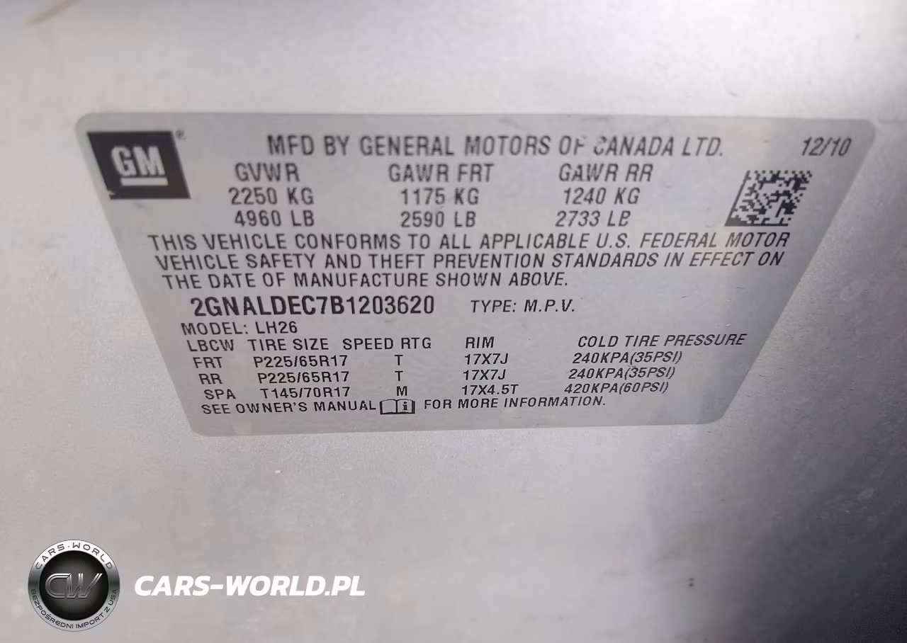 2011 Chevrolet Equinox 1Lt VIN:2GNALDEC7B1203620 - 9